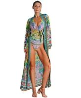 La Moda Clothing Women's Open Front Long Duster Cape