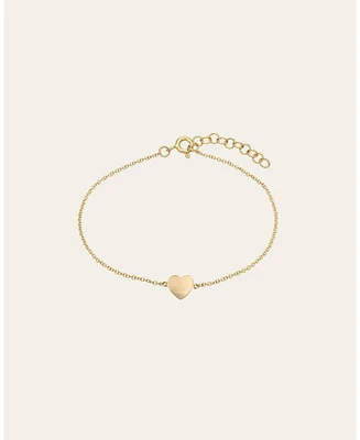 14k Gold Heart Bracelet