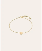 14k Gold Heart Bracelet