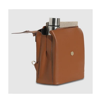 Women's Buckle Flap Backpack - Brown