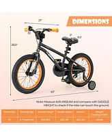 16-Inch Kids Bike Sport Bicycle for 4-7 Years Old with Adjustable Seat and Reflectors