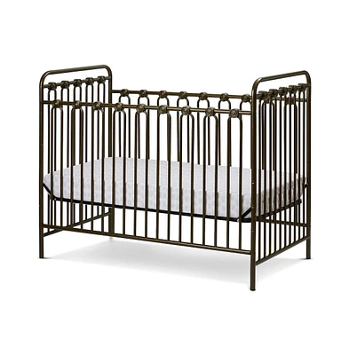 La Baby Napa 3 in 1 Convertible Full Sized Metal Crib in Golden Nugget