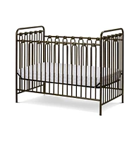 La Baby Napa 3 in 1 Convertible Full Sized Metal Crib in Golden Nugget