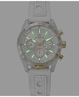 Abingdon Co. Women's Jordan Chronograph Multifunctional Champagne Leather Strap Watch, 40mm
