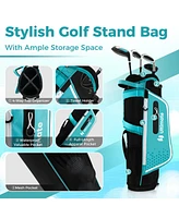 Junior Complete Golf Club Set Right Hand with Rain Hood for Kids-Blue