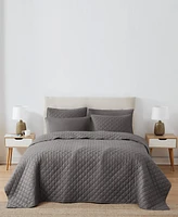 Cannon Oversized Cotton Percale 3-Pc. Quilt Set