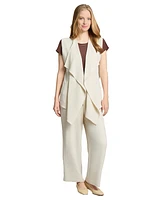 Jones New York Women's Cascade-Lapel Open-Front Vest