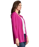 Jones New York Women's Sutton Open-Front Side-Slit Cardigan