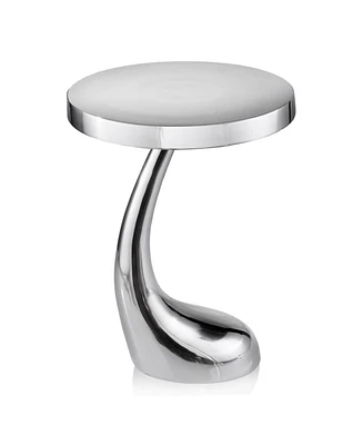 Polished Aluminum Round Table – Compact and Durable Design