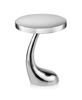 Polished Aluminum Round Table – Compact and Durable Design