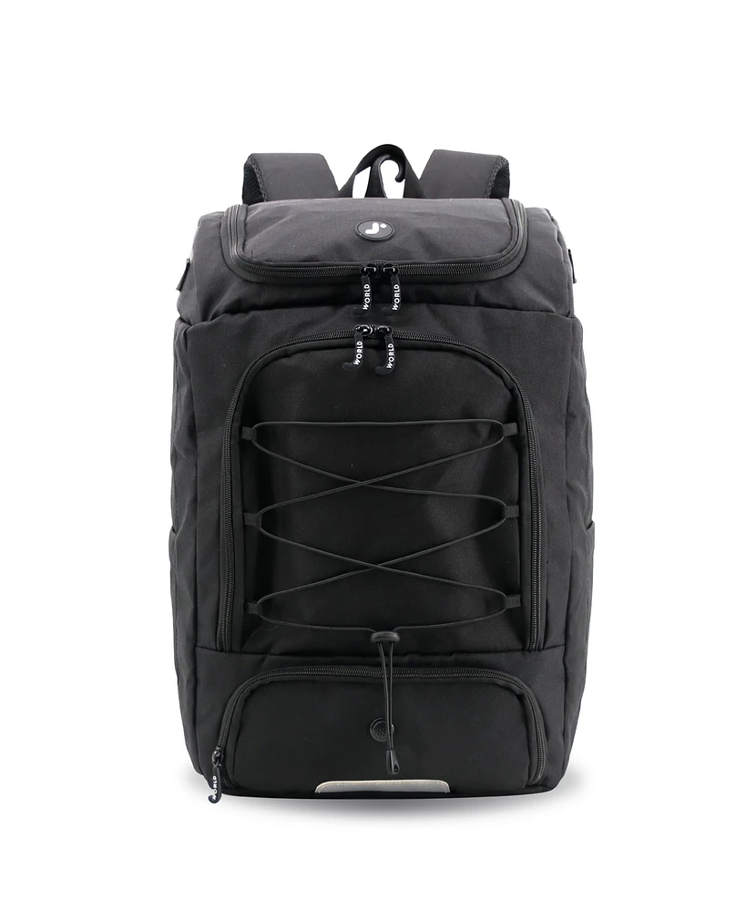 J World Athlete Backpack with Shoe Compartment Bat Holders and Night Visibility