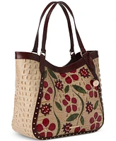 Brahmin Aliza Sandstorm Ladybird Large Leather Tote