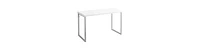 24-Inch White and Silver Computer Desk – Modern Workstation for Home Office