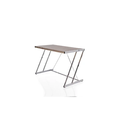 Industrial-Style Metallic Secretary Desk – Perfect for Home Office or Study