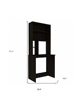 Compact Computer Desk with Hutch – Perfect for Home Office with Extra Storage