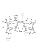 Contemporary L-Shaped Computer Desk for Gaming or Office – Large Worktop