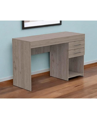 Contemporary Computer Desk with Two Drawers for Small Space Solutions