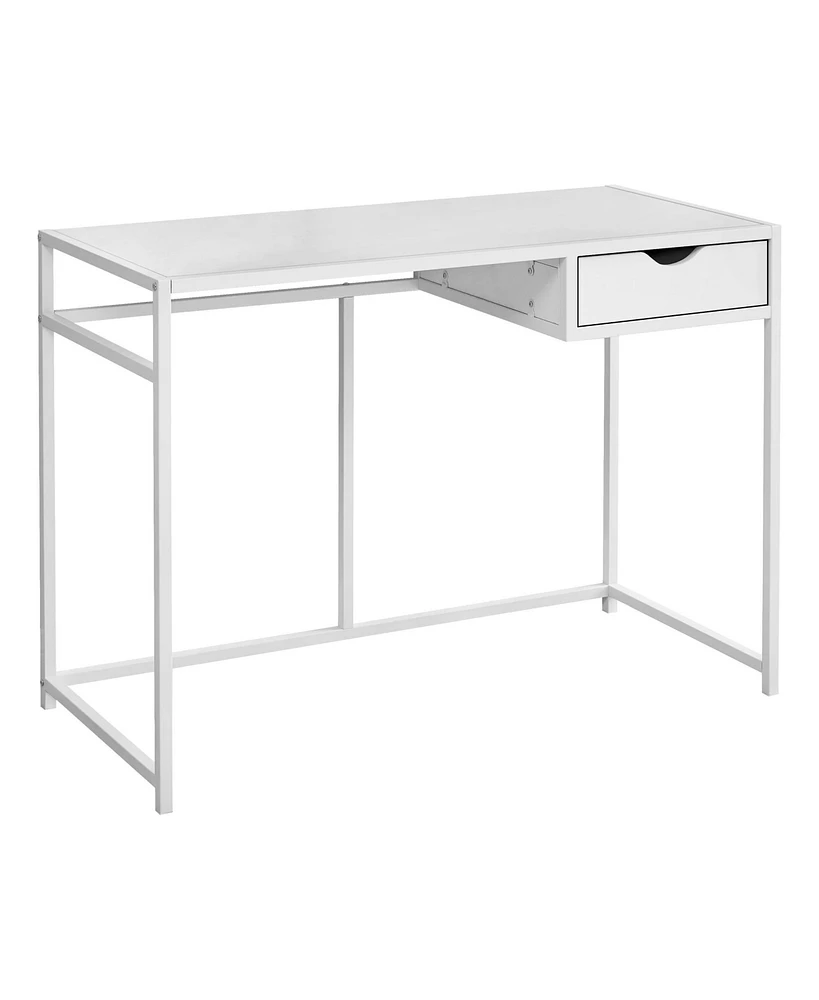 Contemporary Computer Desk with Cable Management and Shelf