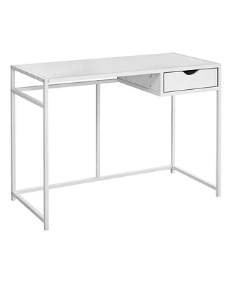 Contemporary Computer Desk with Cable Management and Shelf