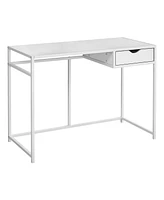 Contemporary Computer Desk with Cable Management and Shelf