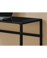Rustic Wood Computer Desk with Open Storage and Cable Management