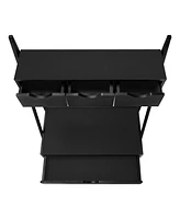 Contemporary Computer Desk with Four Drawers – Organized and Stylish Workstation
