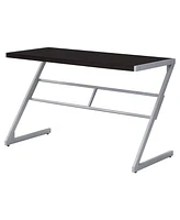Small 22" Silver Desk Minimalist Workstation for Efficient Home Use