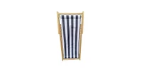 Populus Wood Sling Chair Blue Stripe Broad Blue Stripe Folding Chaise Lounge Chair