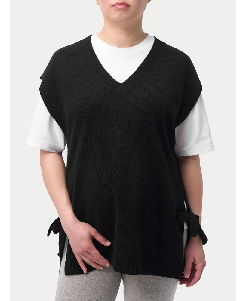 V-neck Cashmere Maternity Top