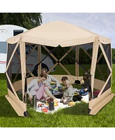 11.5 X 11.5 Ft Pop-up Screen House Tent with Portable Carrying Bag