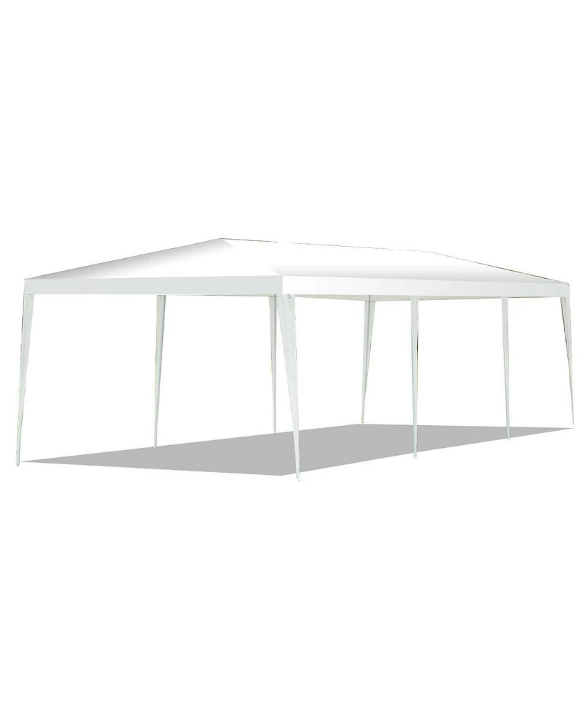10 x 30 Feet Gazebo Canopy Tent with Connection Stakes and Wind Ropes