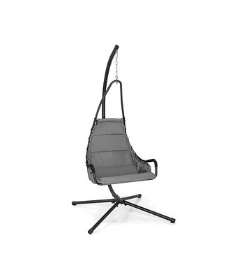 Hanging Chair with Stand and Extra Large Padded Seat