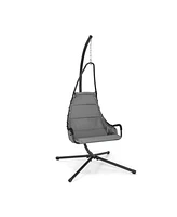 Hanging Chair with Stand and Extra Large Padded Seat