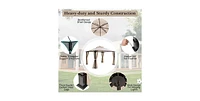 12 x 10 Feet Outdoor Double Top Patio Gazebo with Netting