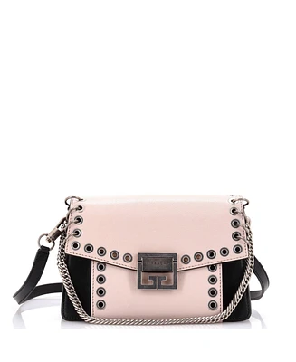 Pre-Owned Givenchy Small GV3 Flap Bag Grommet Embellished Leather