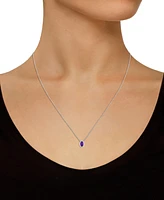 Pink Topaz Oval Solitaire 18" Pendant Necklace 10k Gold (Also Additional Gemstones)