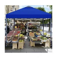 Yaheetech 12x12 Ft Pop Up Canopy with One-Push-To-Lock Setup Mechanism, Blue
