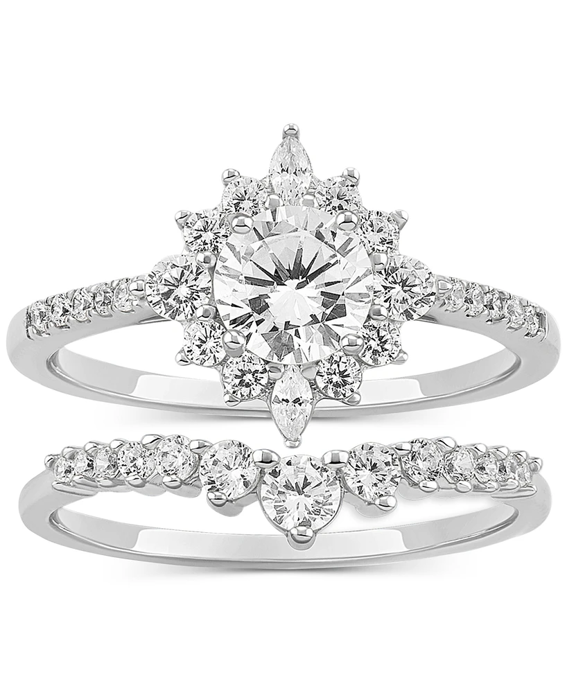 Giani Bernini 2-Pc. Set Cubic Zirconia Bridal Sterling Silver, Exclusively at Macy's