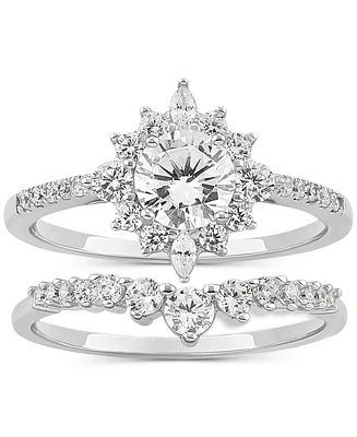 Giani Bernini 2-Pc. Set Cubic Zirconia Bridal Sterling Silver, Exclusively at Macy's