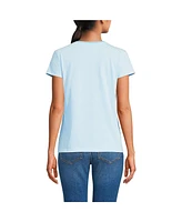 Lands' End Women's Supima Cotton Tall Short Sleeve Scoop Neck Tee