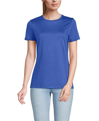 Lands' End Women's Tall Relaxed Supima Cotton Crew Neck T-Shirt