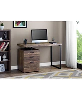 Contemporary Computer Desk with Triple Drawer Storage and Sturdy Frame