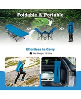 Wide Foldable Camping Cot with Carry Bag