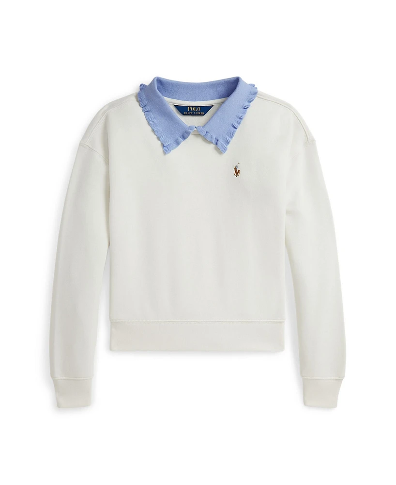 Polo Ralph Lauren Big Girls Collared Terry Sweatshirt