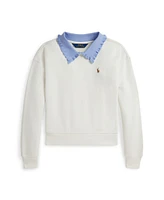 Polo Ralph Lauren Big Girls Collared Terry Sweatshirt