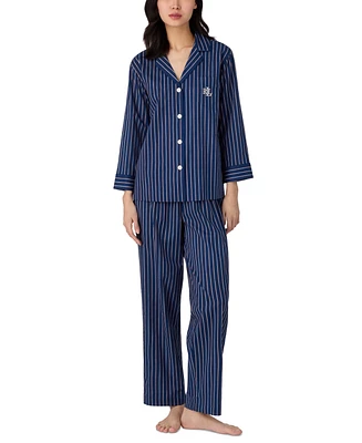 Lauren Ralph Women's 3/4-Sleeve Ankle Pajama Set