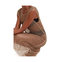 Flirtt Gottex Women's Rhinestone Lattice Dress Cover Up