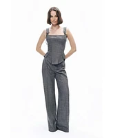 Nocturne Women's Eyelet Tie Detail Blouse