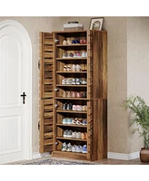 Tribesigns 9-Tier Shoe Cabinet Set of 2, 70.8" Tall Shoe Storage Cabinet with Adjustable Shelves for Entryway, Hallway, Closet, Living Room