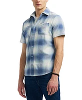 Men's Sagrino Short Sleeve Plaid Button-Front Shirt